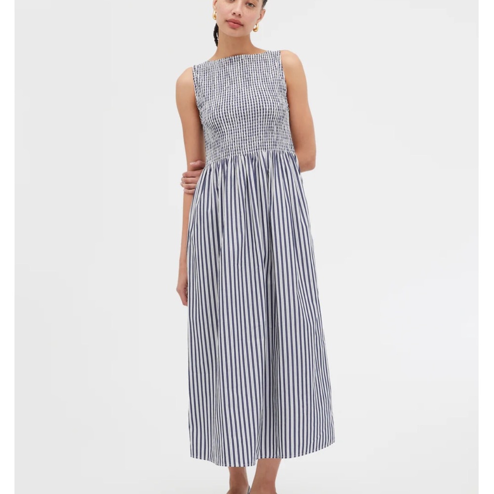 Hill House Cosima Nap Dress in Navy Stripe